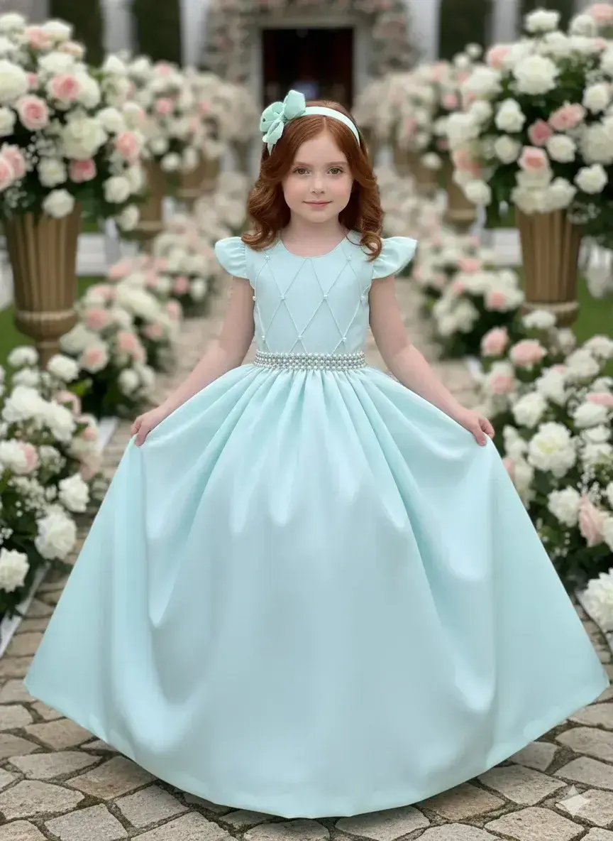 Vestido ariane longo verde porto fino