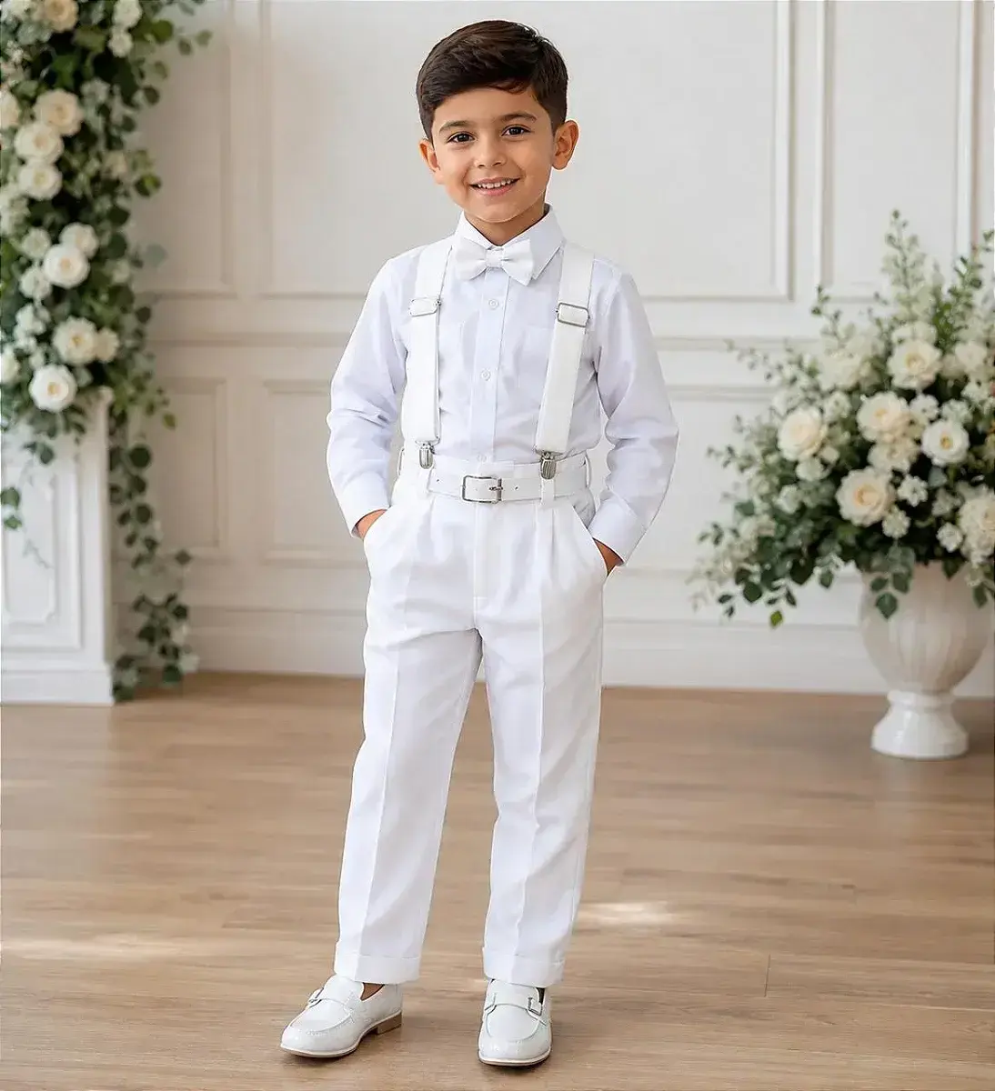 Conjunto leo suspensorio branco