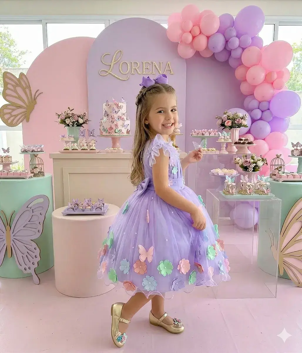 Vestido jardim encantado isis luxinho lilas, foto 2