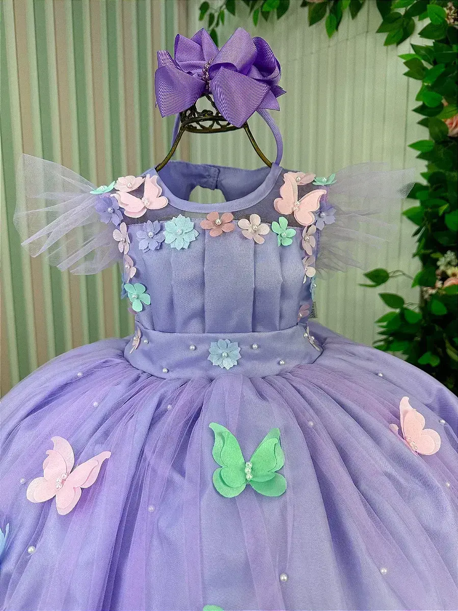 Vestido jardim encantado isis luxinho lilas, foto 4