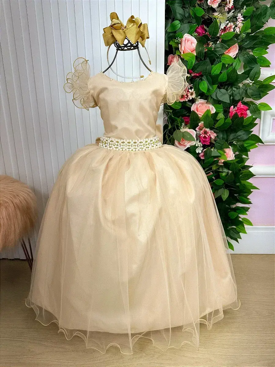 Vestido longo dourado, foto 4