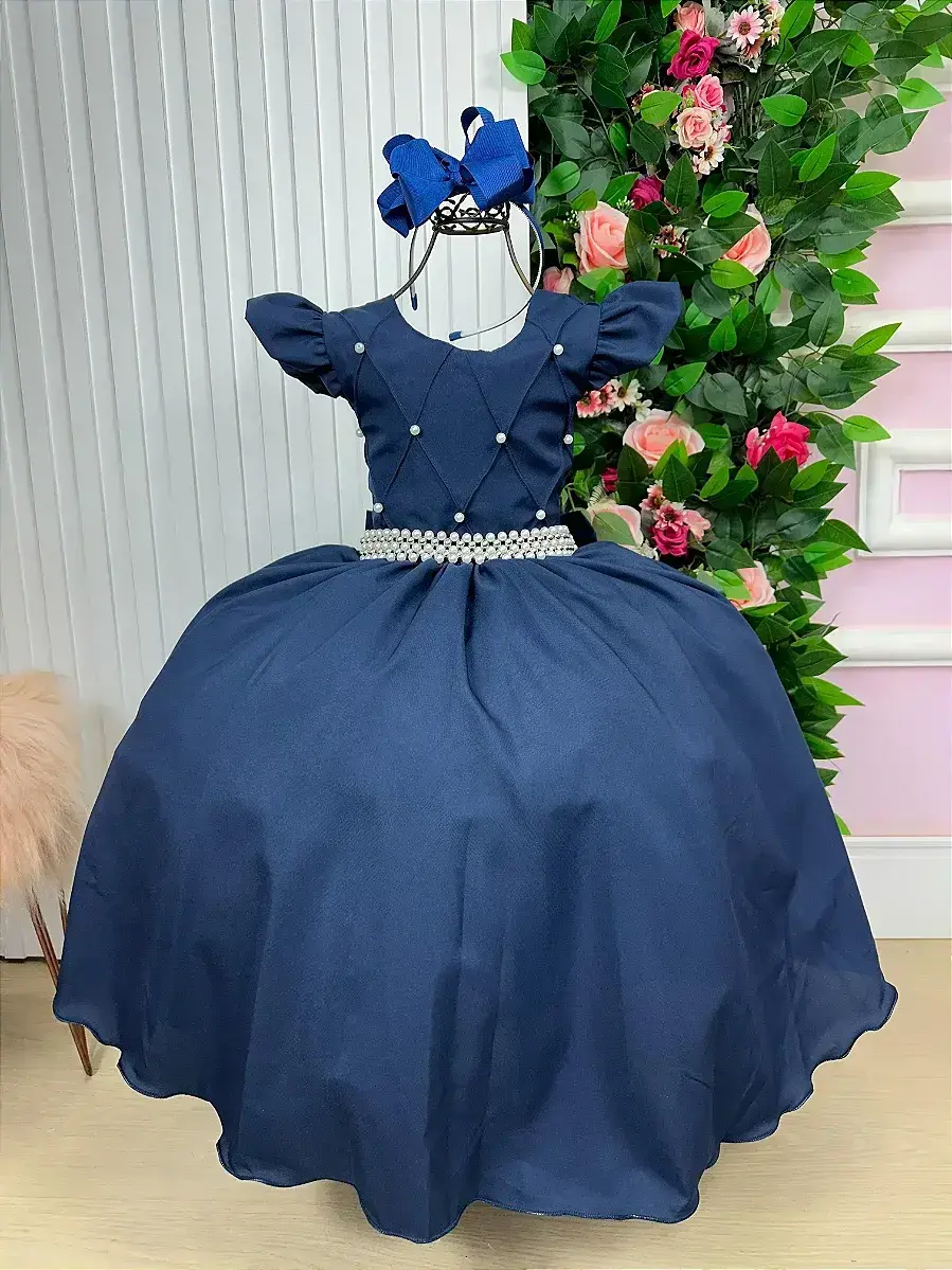 Vestido ariane longo azul marinho, foto 6
