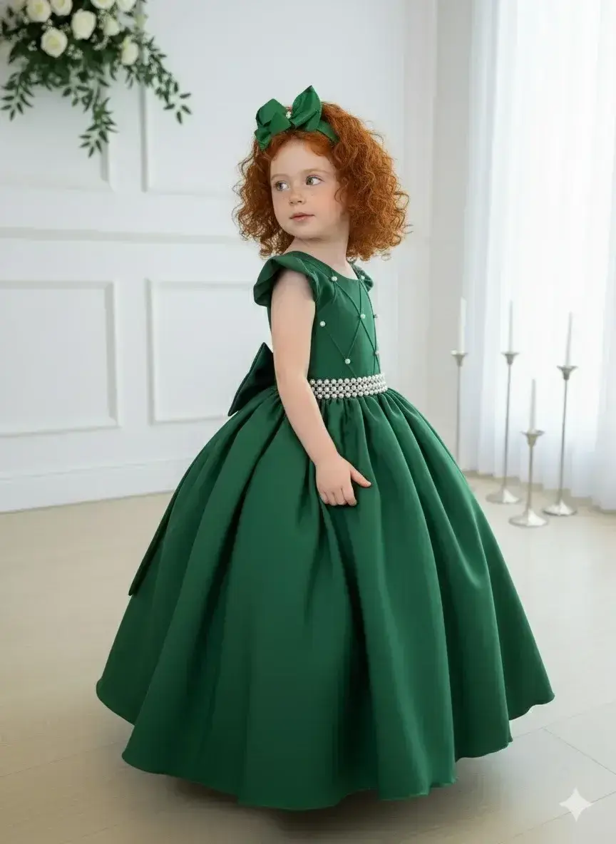 Vestido ariane longo verde esmeralda, foto 3