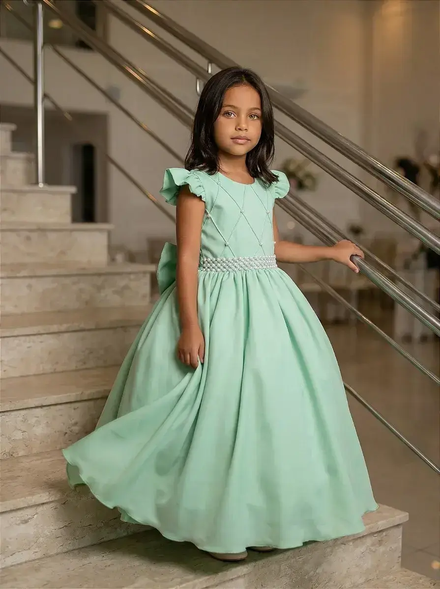 Vestido ariane longo verde oliva