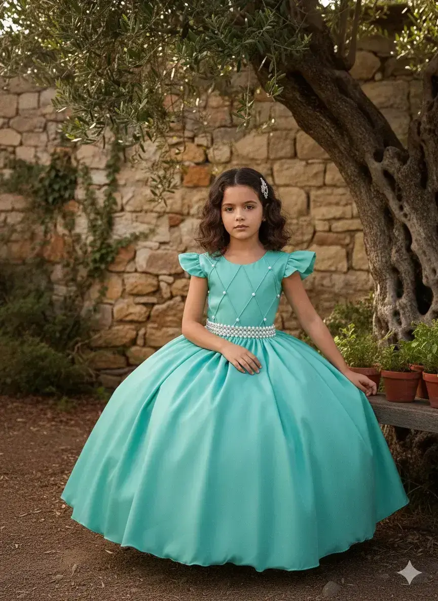 Vestido ariane longo verde menta