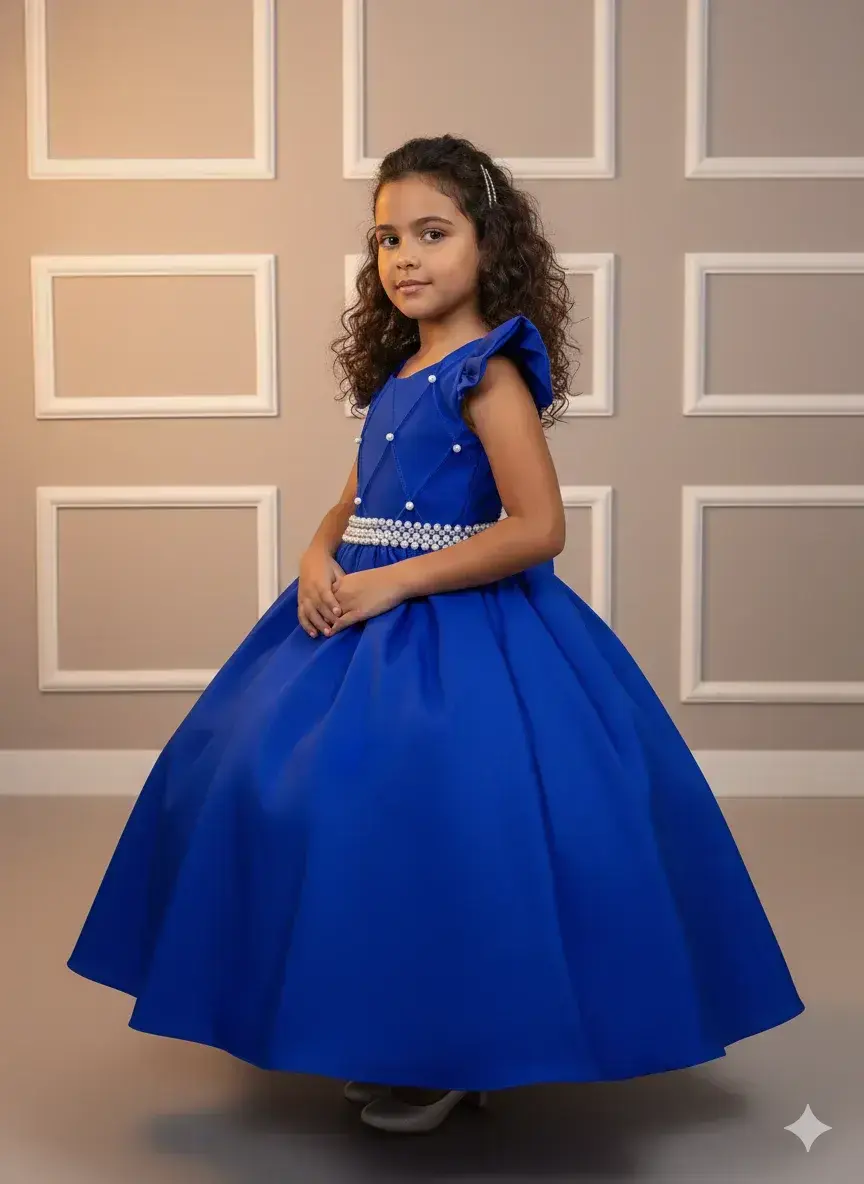 Vestido ariane longo azul royal, foto 3