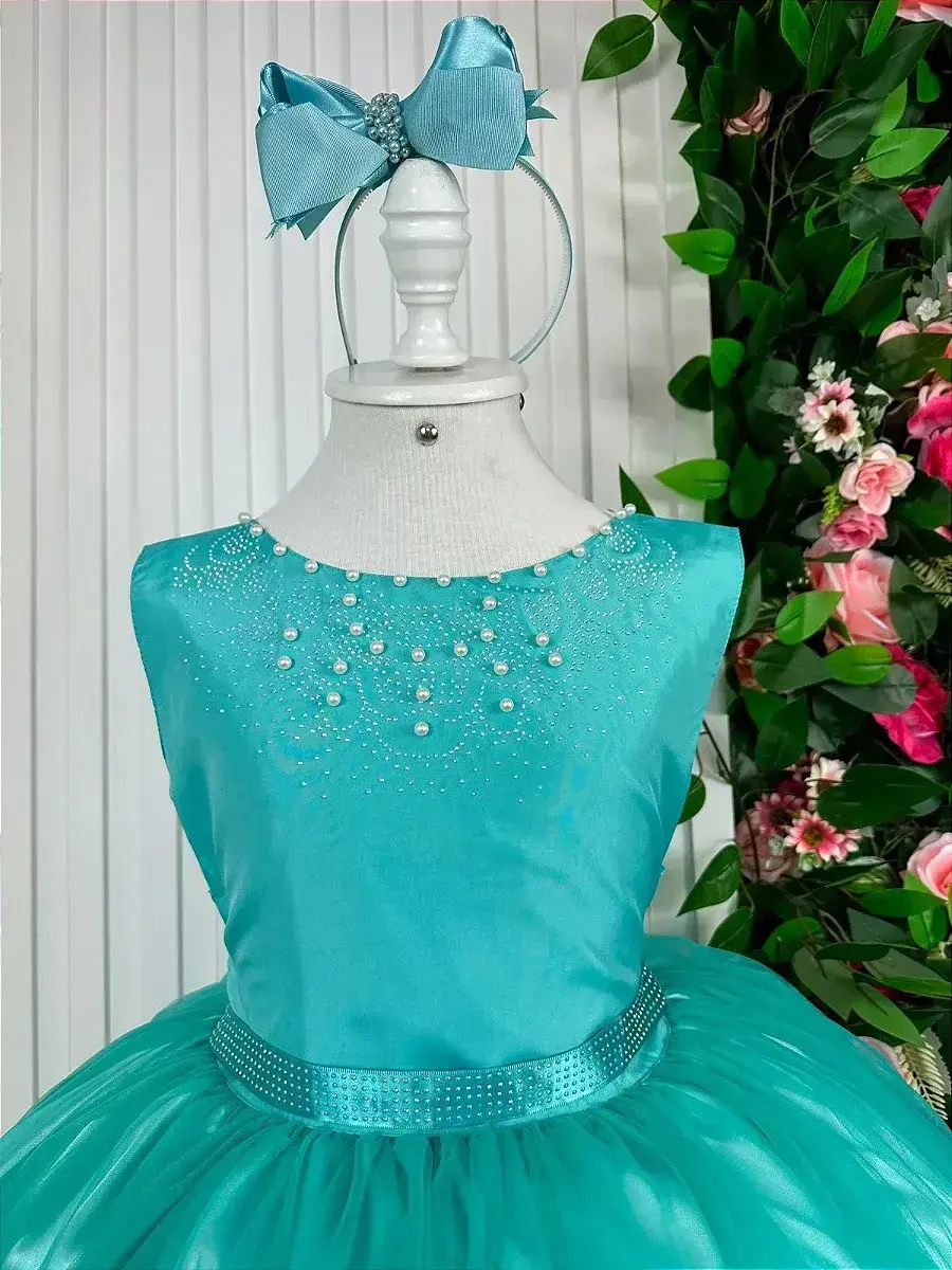 Vestido longo regata verde tiffany, foto 3