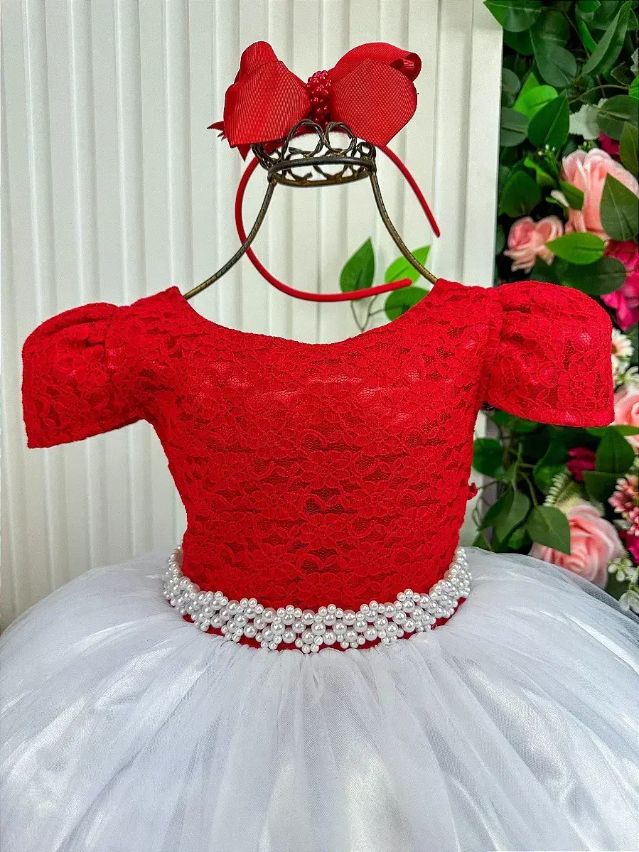 Vestido longo mari peito vermelho, foto 3