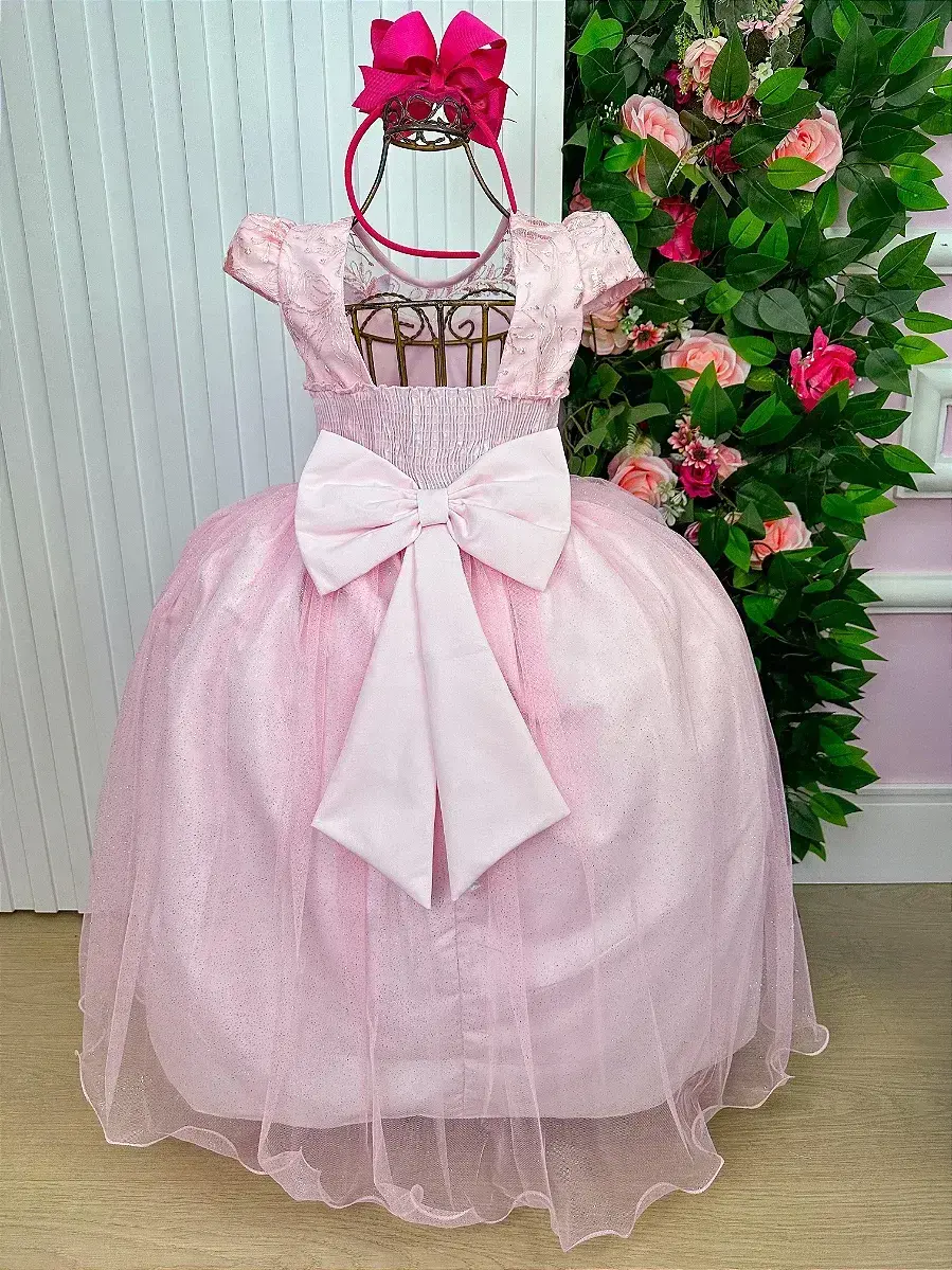 Vestido longo jardim encantado borboletas rosa, foto 4