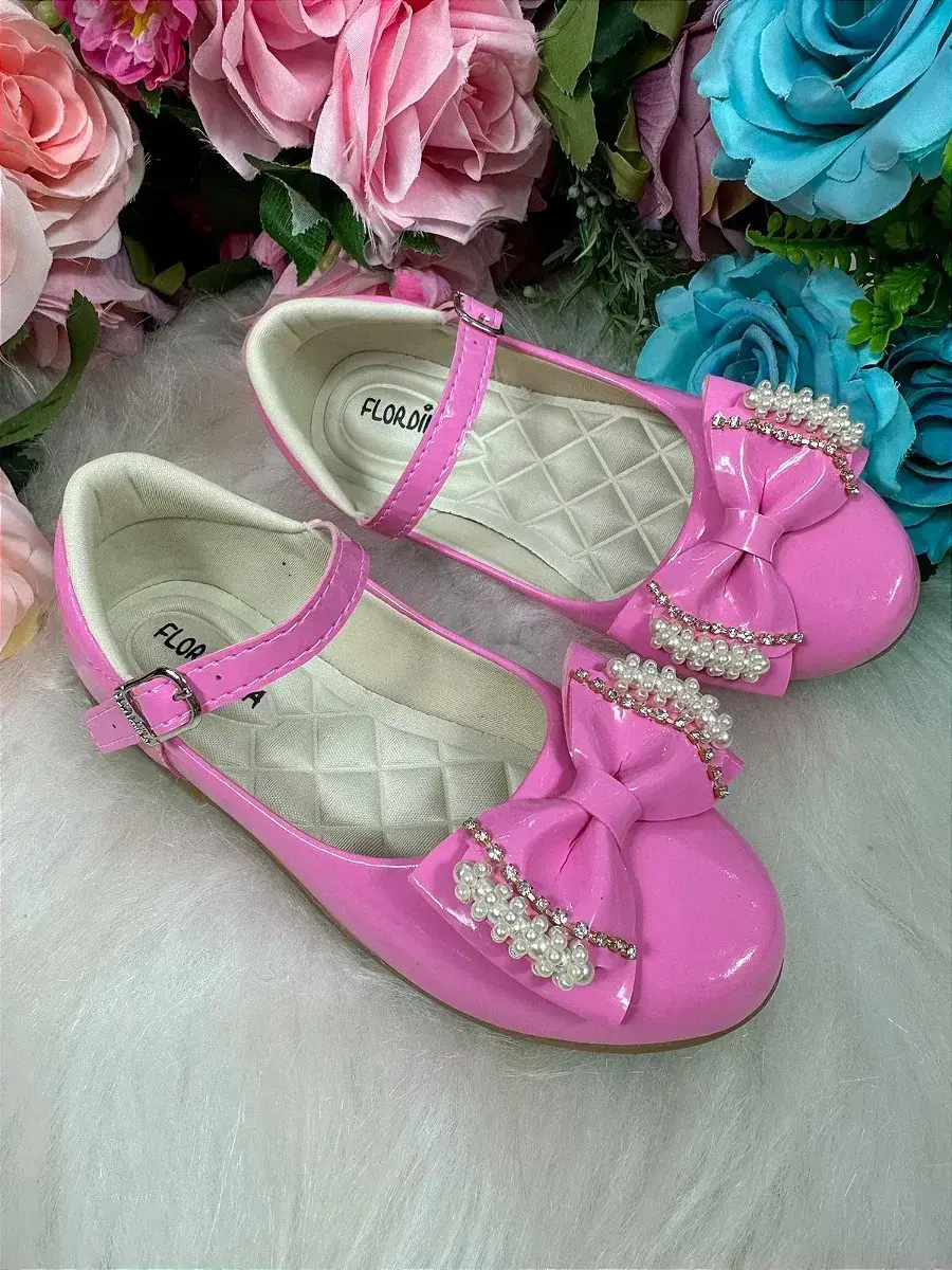 Sapatilha rosa chiclete perolas neide, foto 4