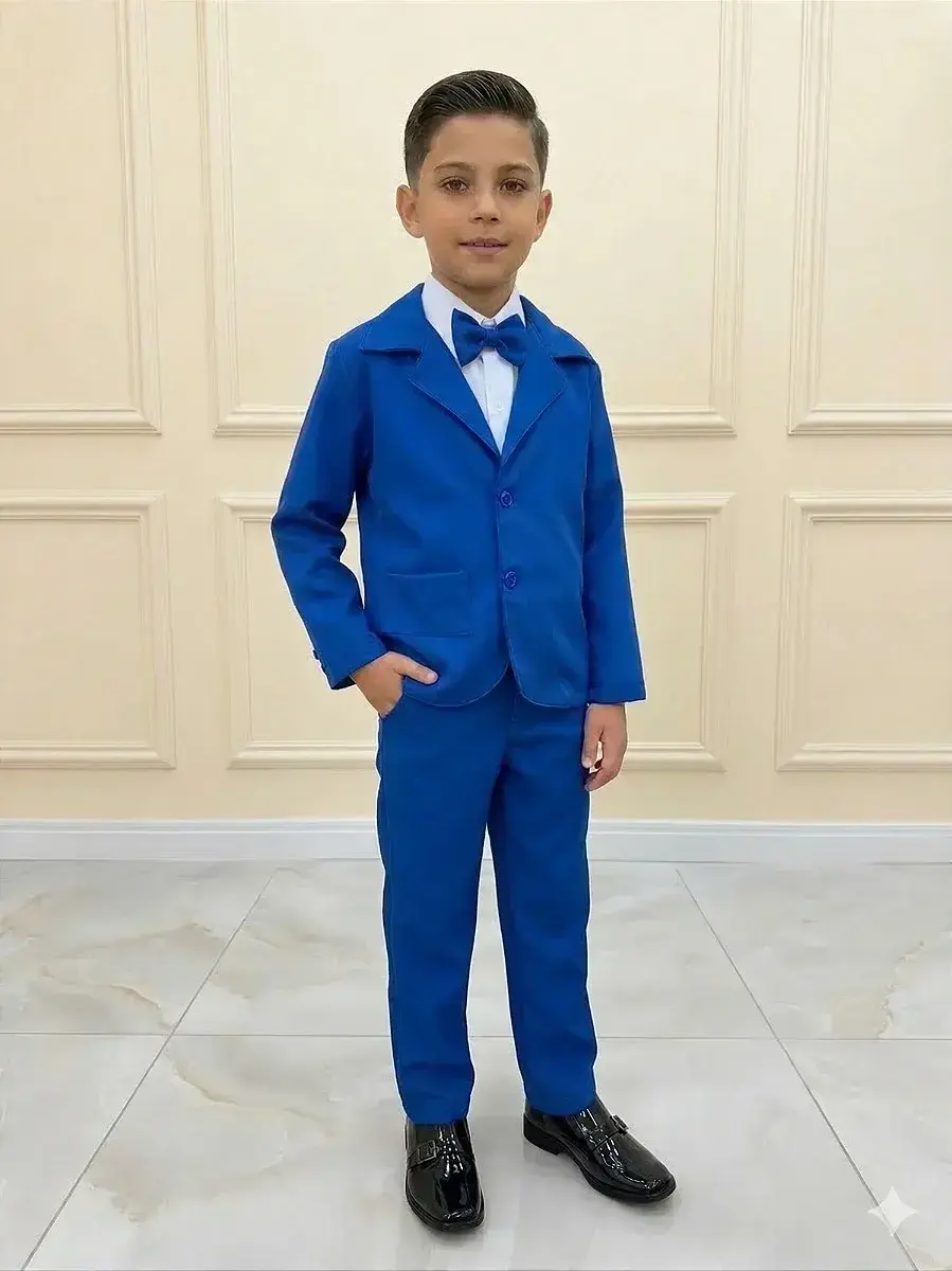 Conjunto social jorge terno azul royal