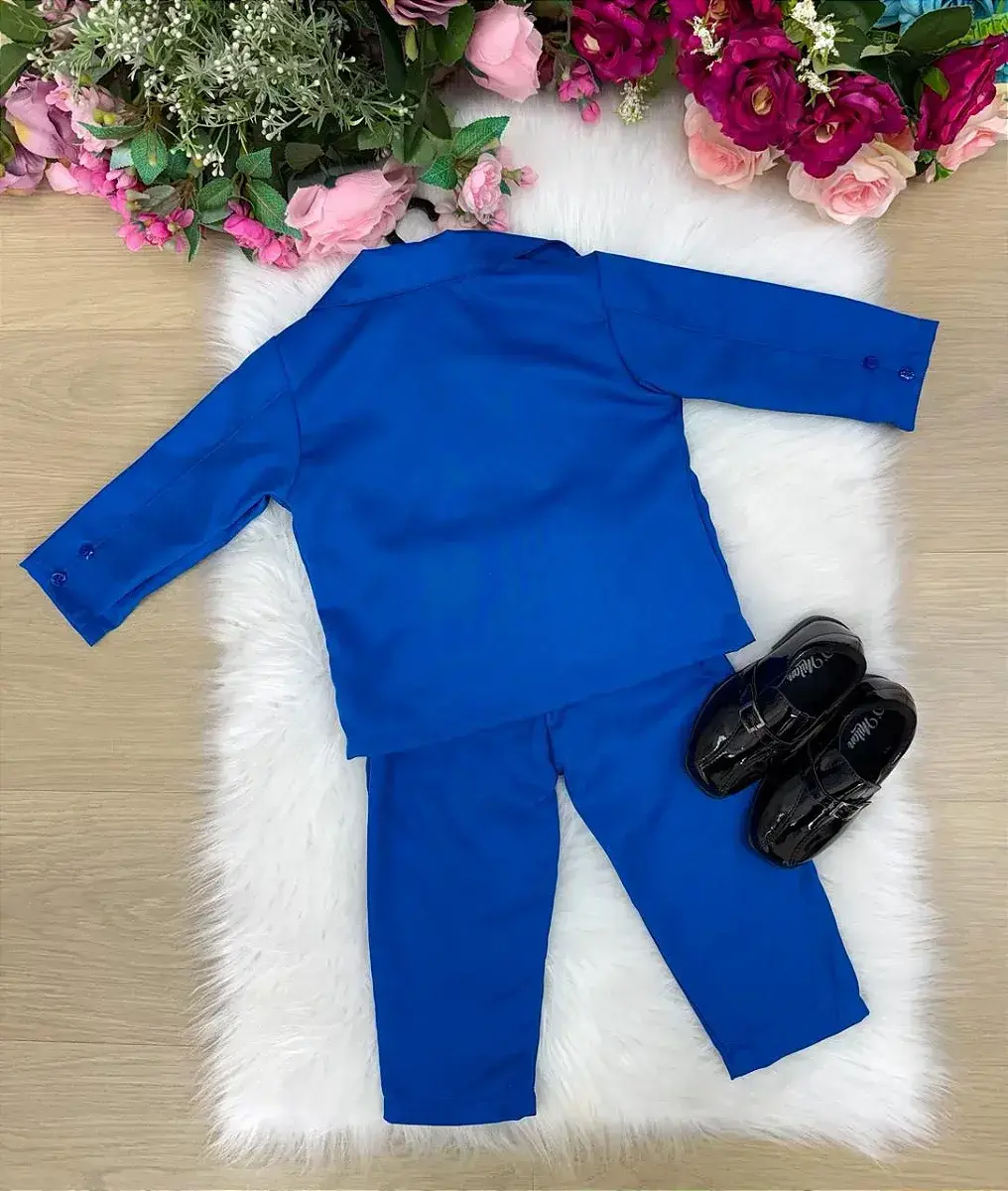 Conjunto social jorge terno azul royal, foto 7