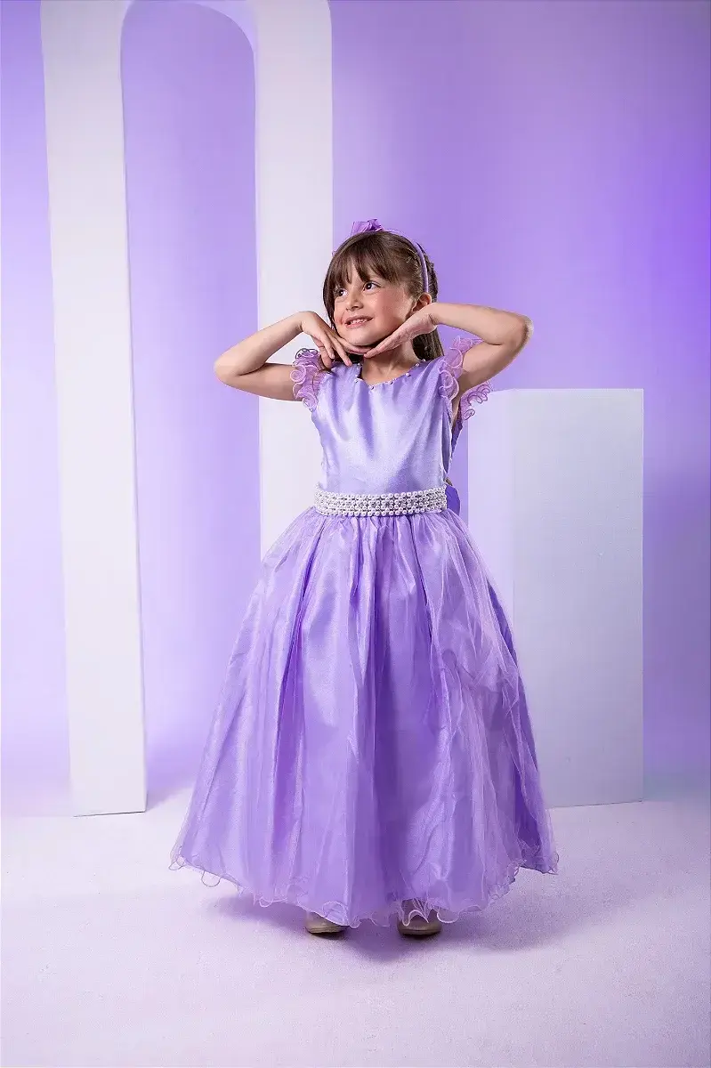 Vestido longo lilas, foto 3