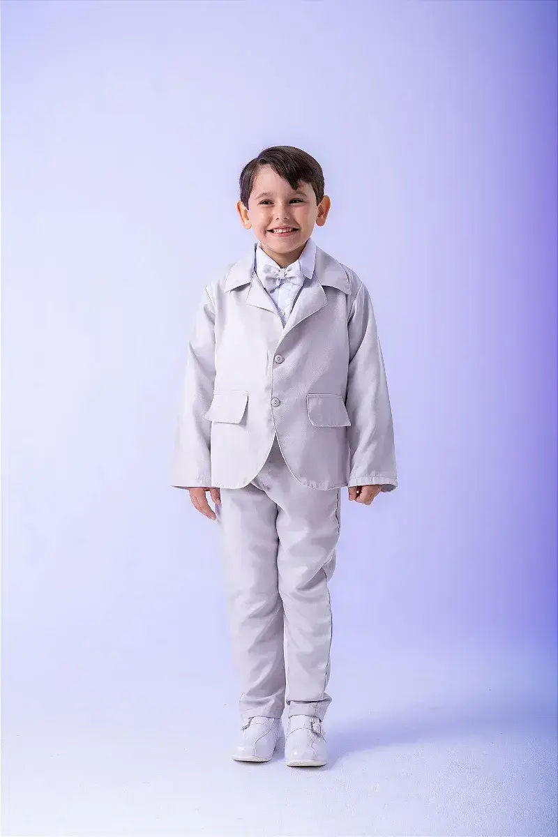Conjunto social gabriel terno blaizer cinza claro, foto 3