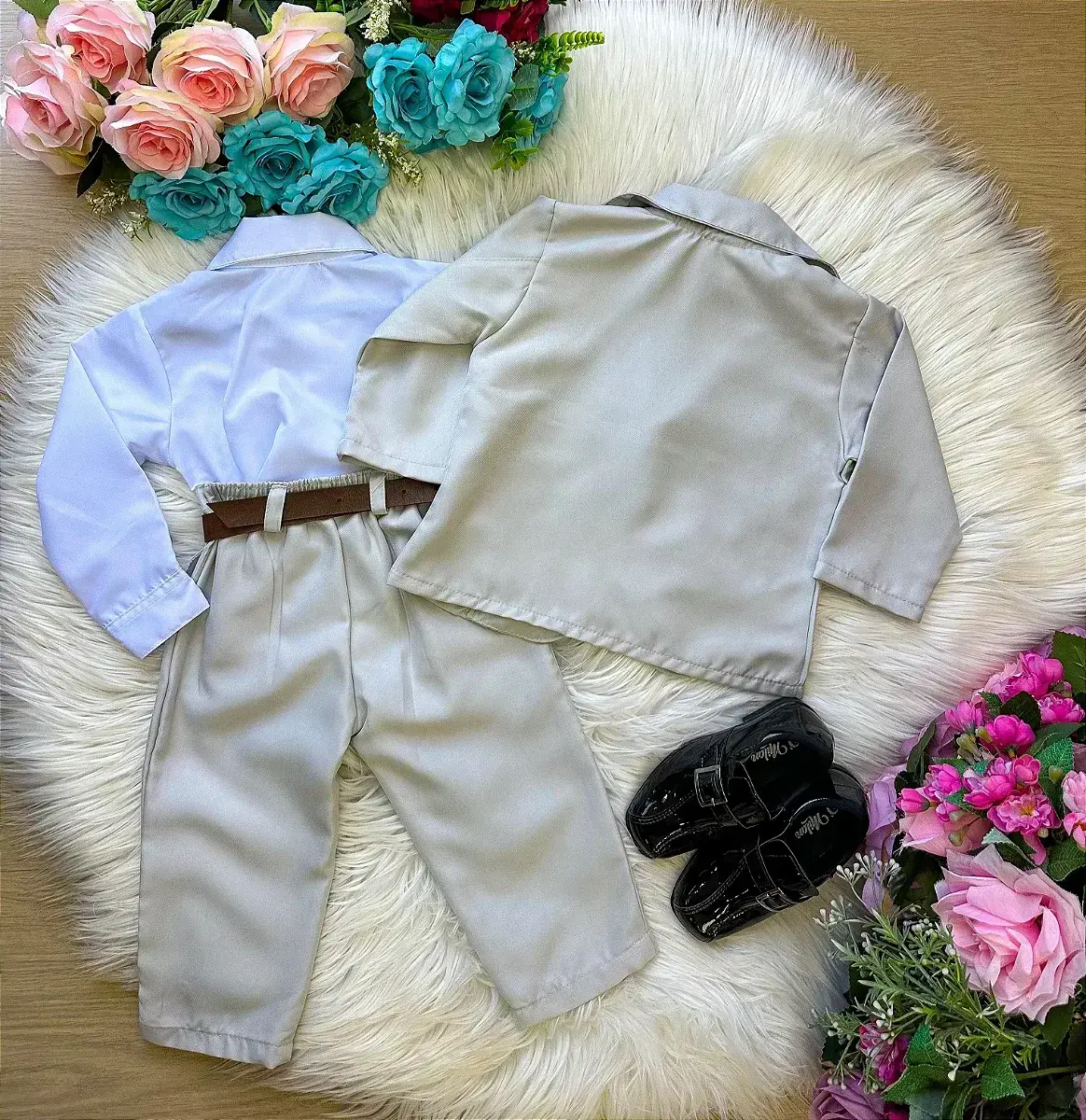 Conjunto social gabriel terno blaizer cinza claro, foto 4