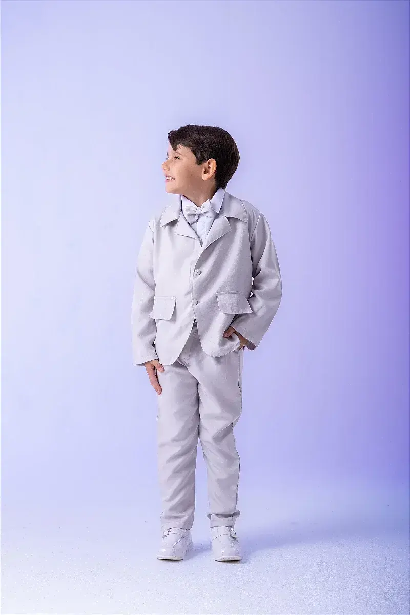 Conjunto social gabriel terno blaizer cinza claro, foto 5