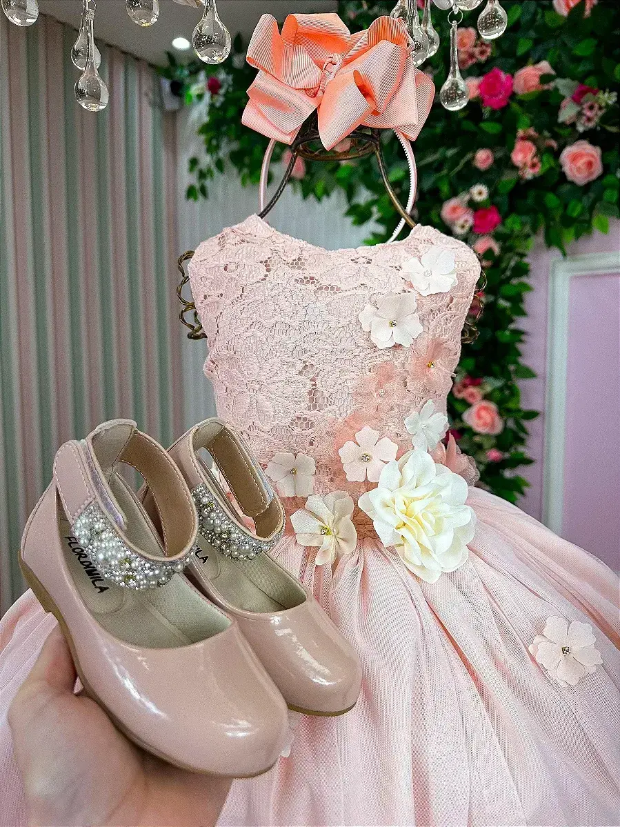 Vestido regata flores pessego, foto 7