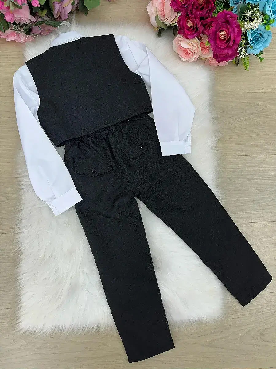 Conjunto social preto colete, foto 3