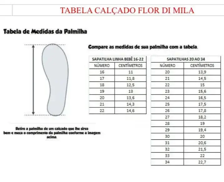 Guia de tamanhos
