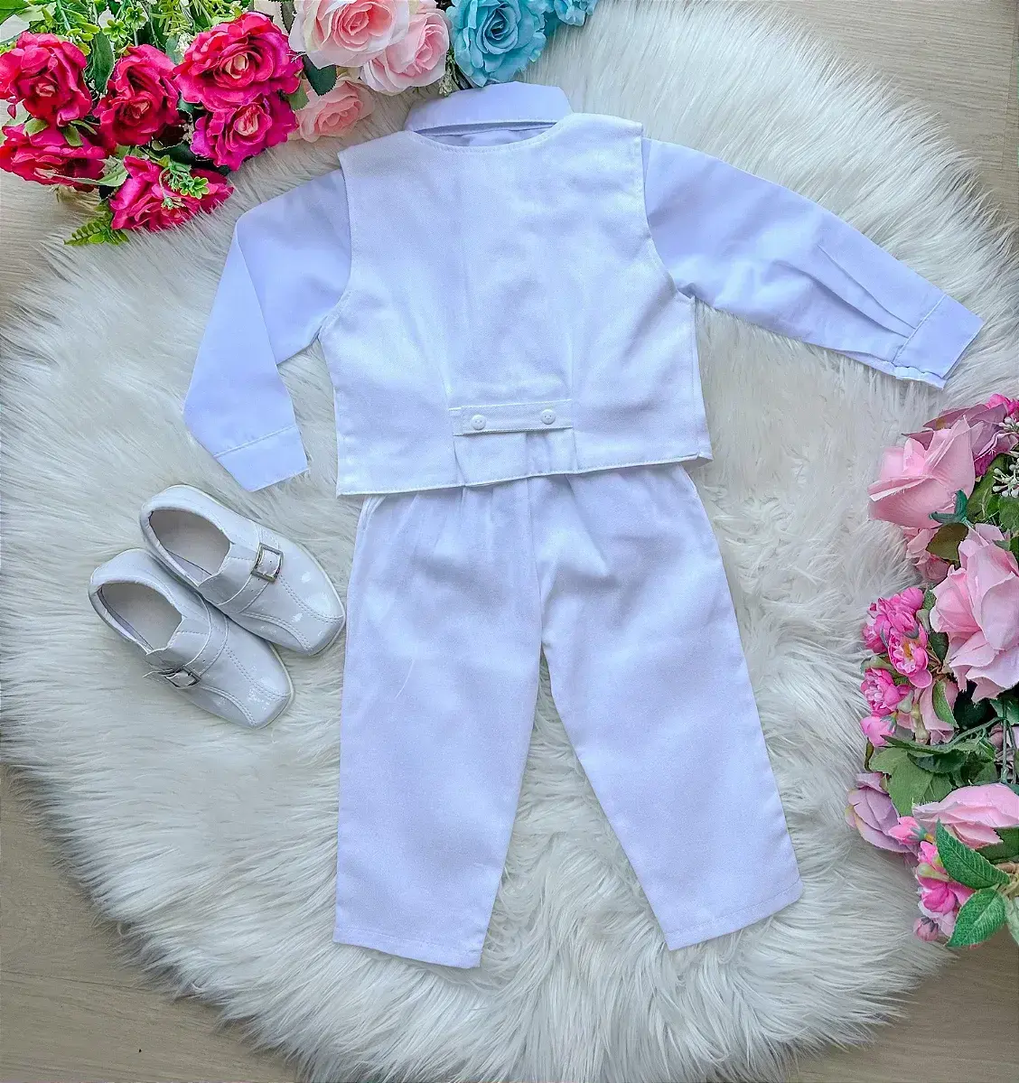 Conjunto social leonardo colete branco, foto 3