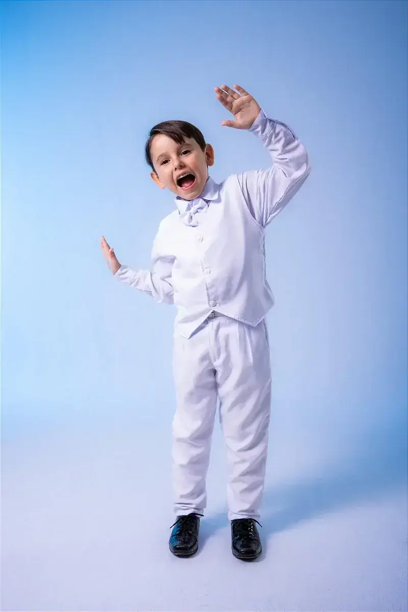 Conjunto social leonardo colete branco, foto 5