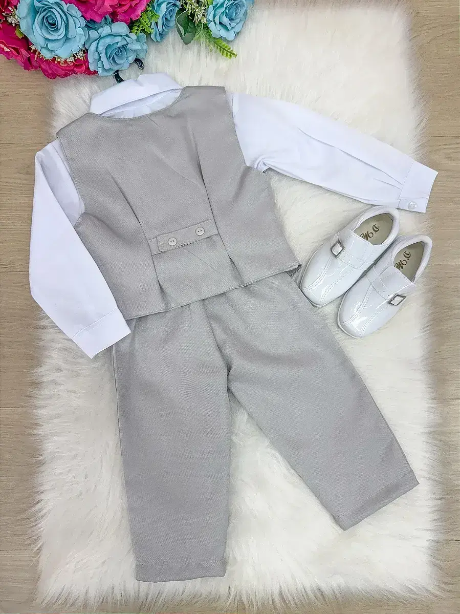 Conjunto social leonardo colete cinza claro, foto 3