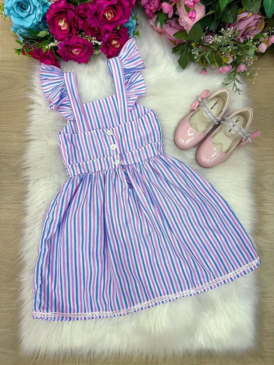Vestido celine lilas listrado, foto 7