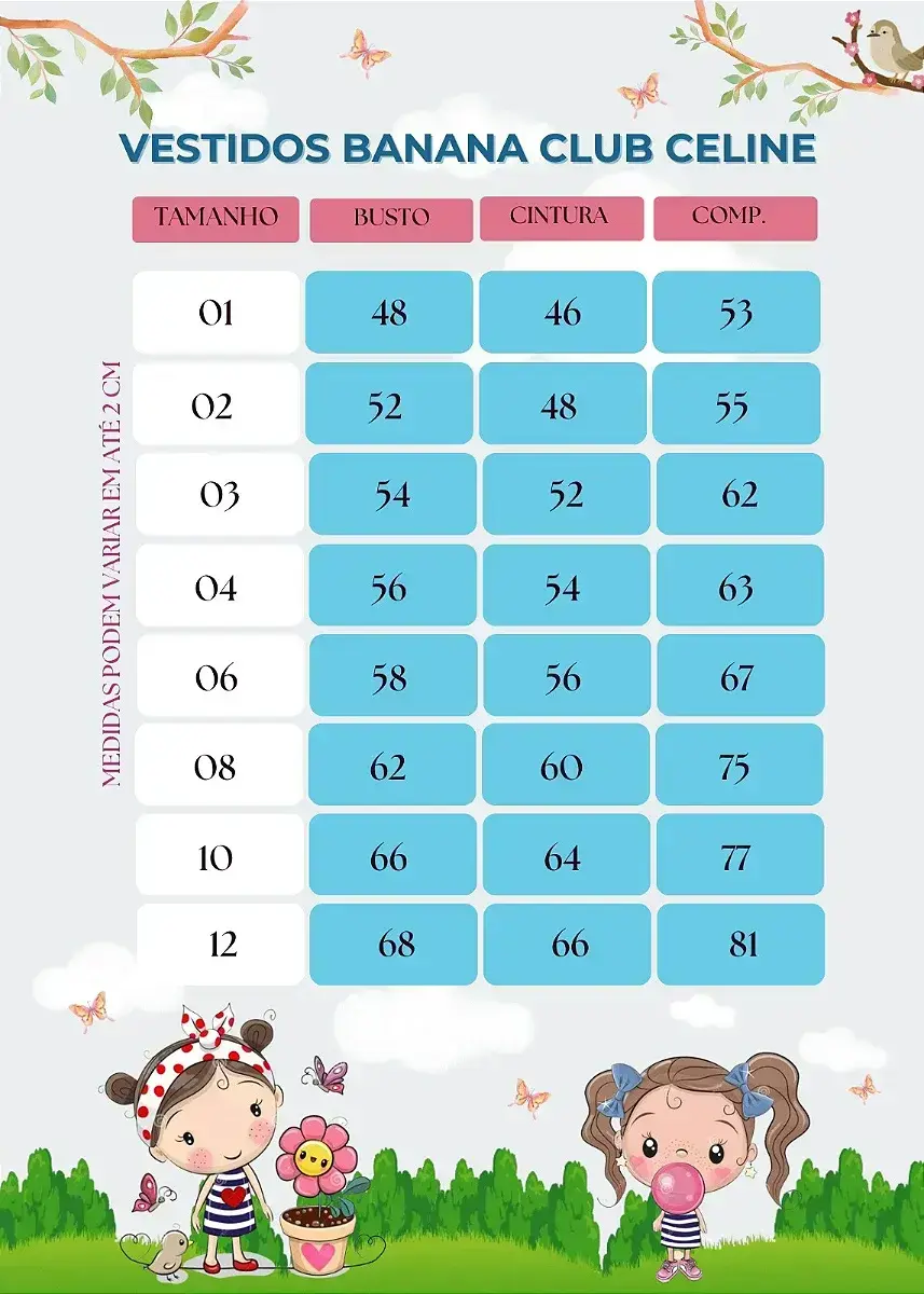 Guia de tamanhos