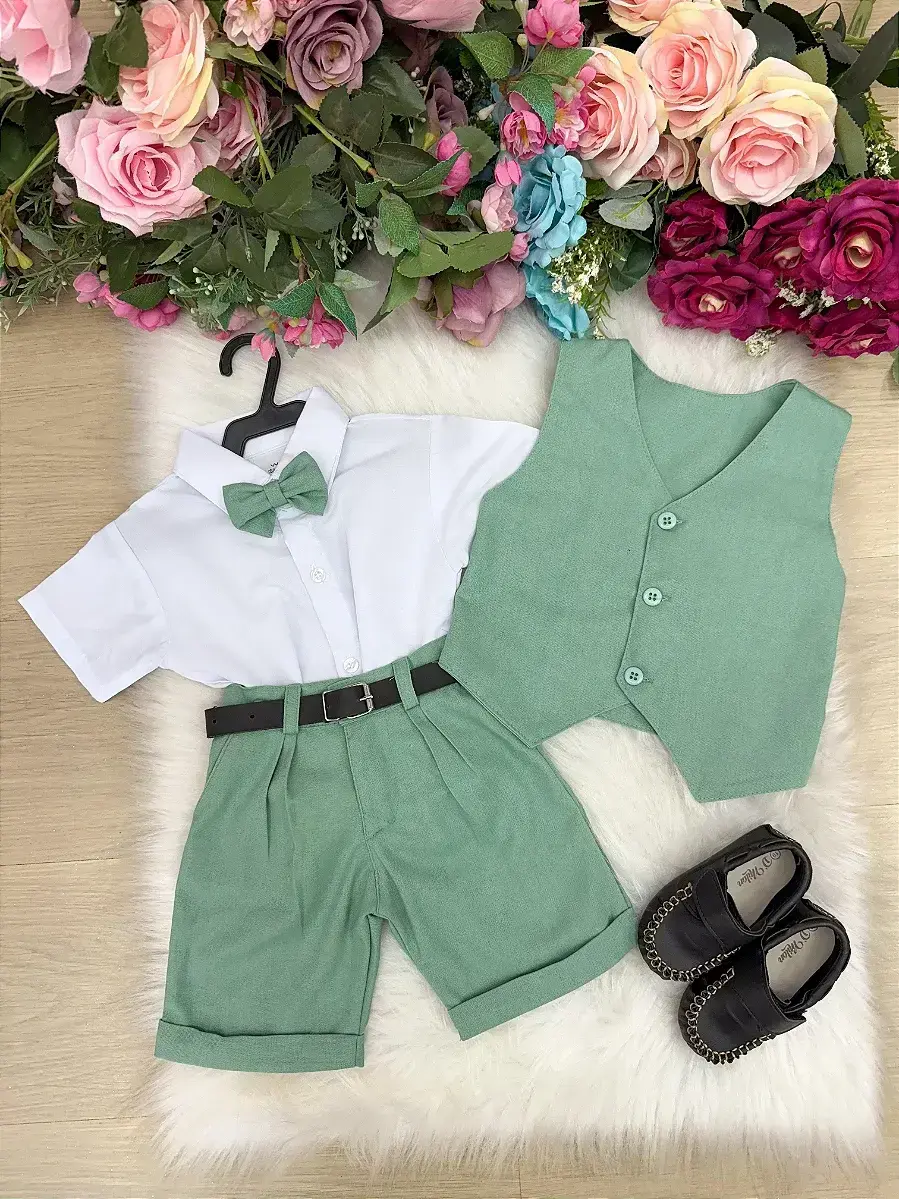 Conjunto social leandro colete verde, foto 2