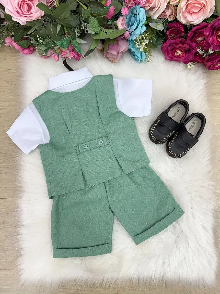 Conjunto social leandro colete verde, foto 3