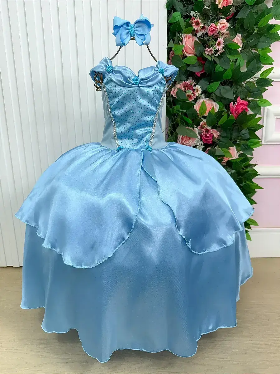 Fantasia longa princesa azul, foto 2