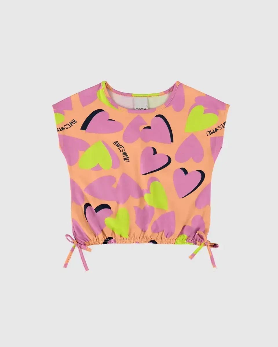 Blusa estampada barra elástico