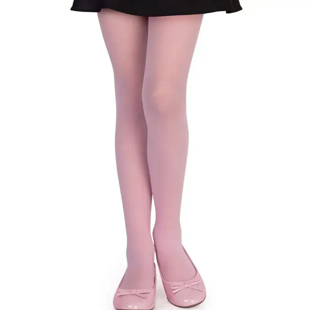 Meia calça rosa lisa