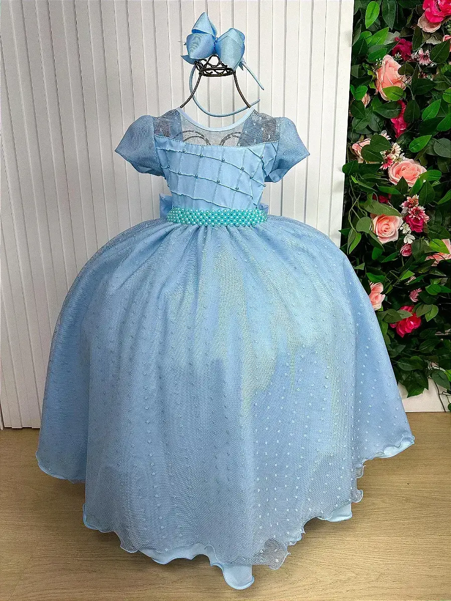 Vestido sonia longo azul