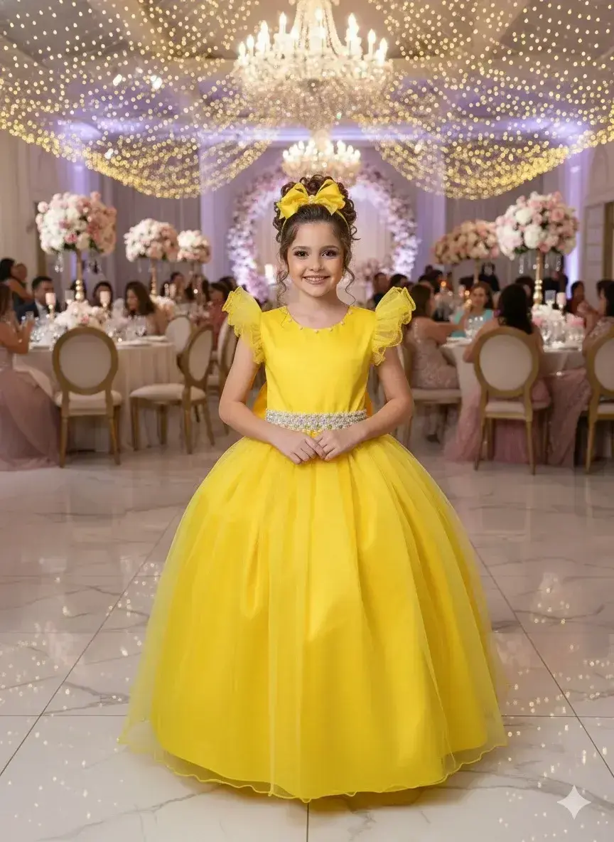 Vestido longo amarelo, foto 2