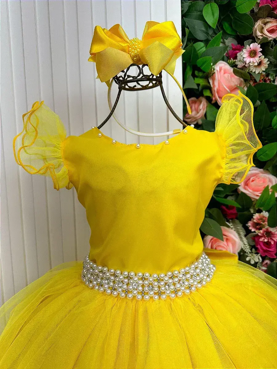 Vestido longo amarelo, foto 5