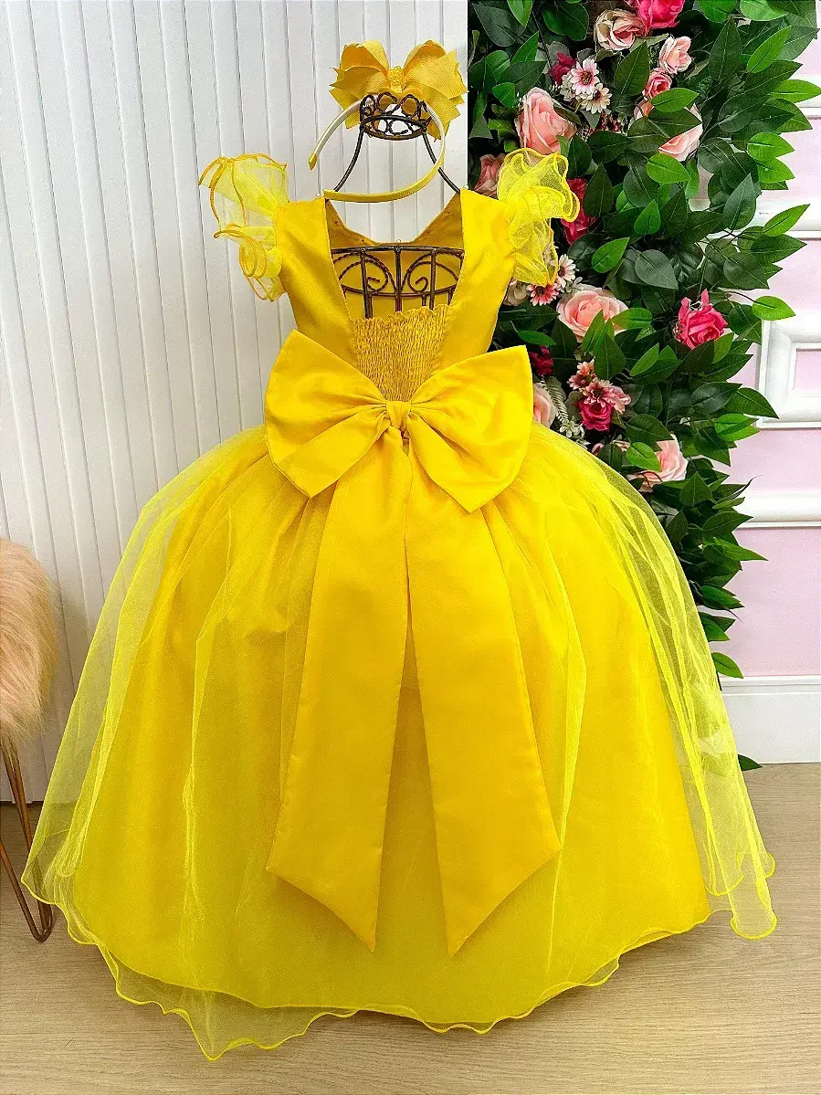 Vestido longo amarelo, foto 7