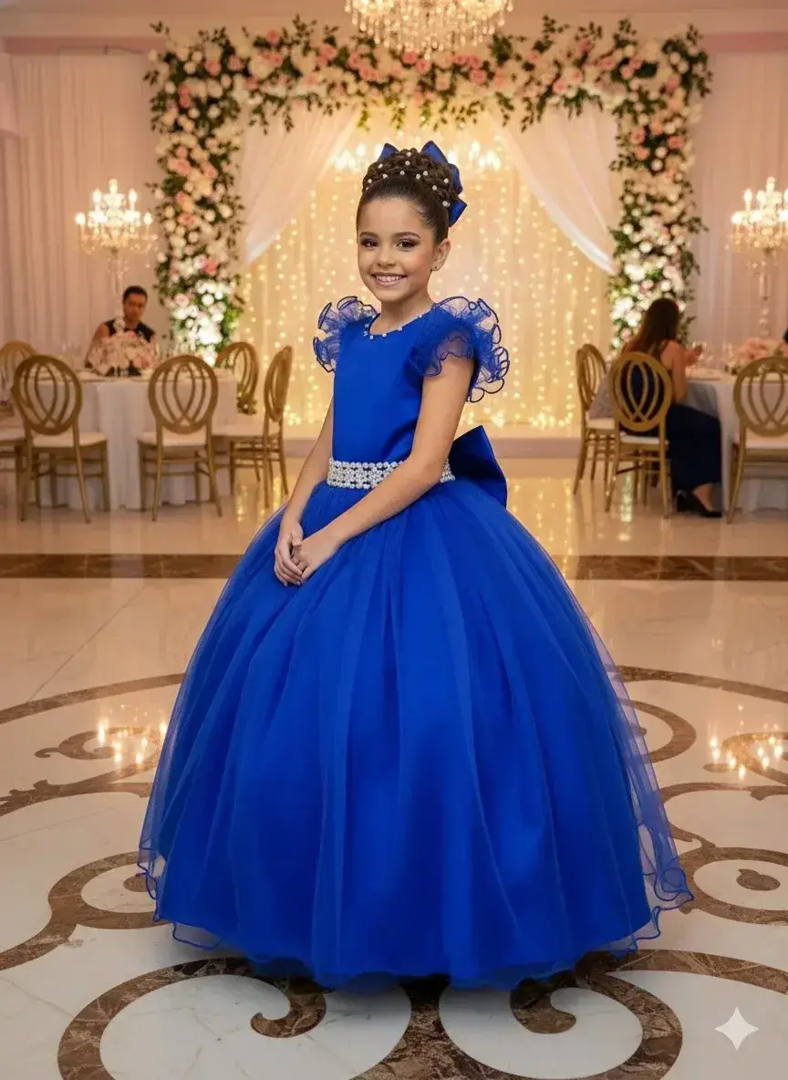 Vestido longo azul royal, foto 2