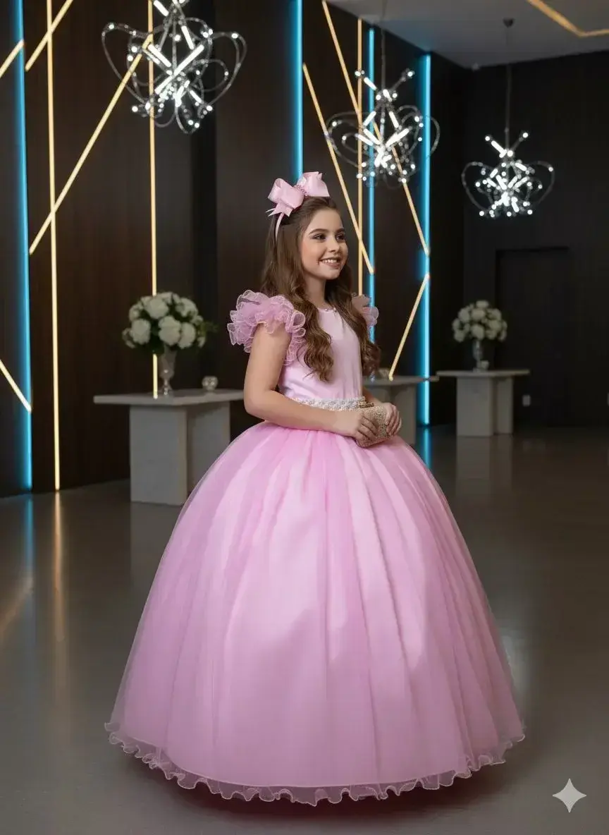 Vestido longo rosa, foto 2
