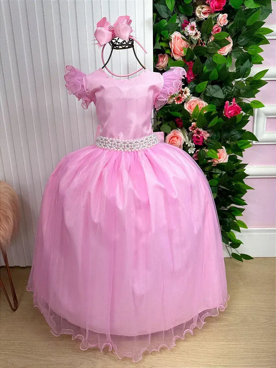 Vestido longo rosa, foto 3