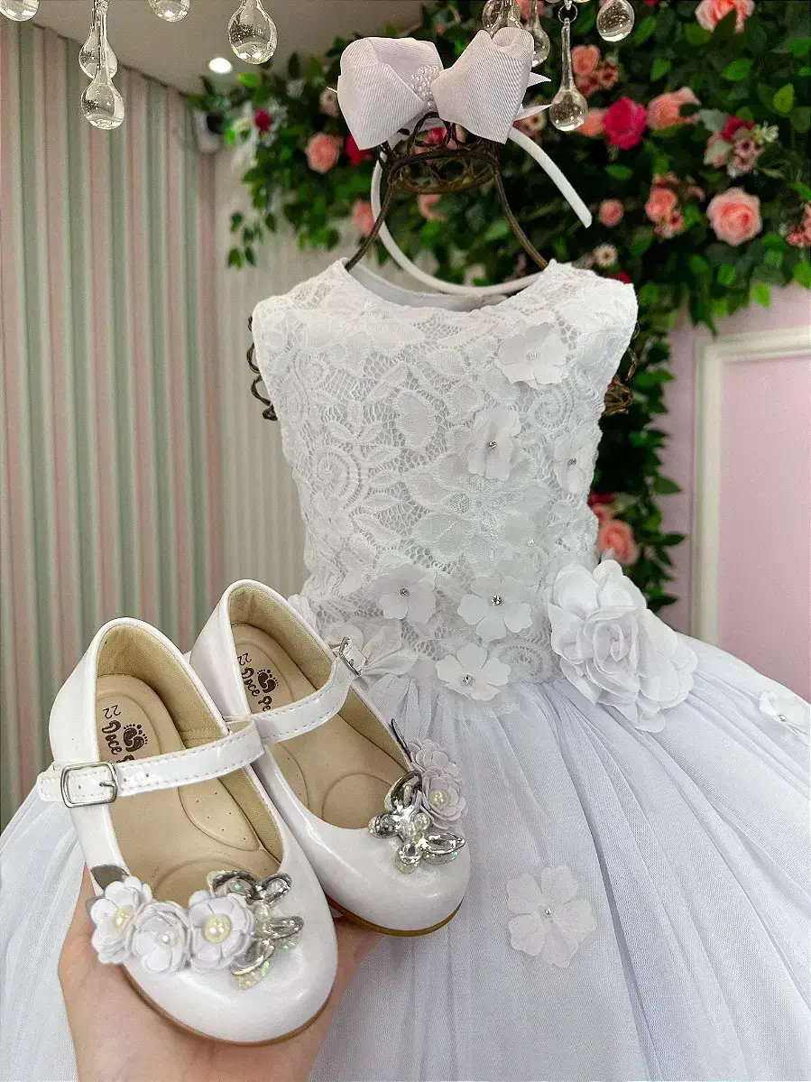 Vestido regata flores branco, foto 5