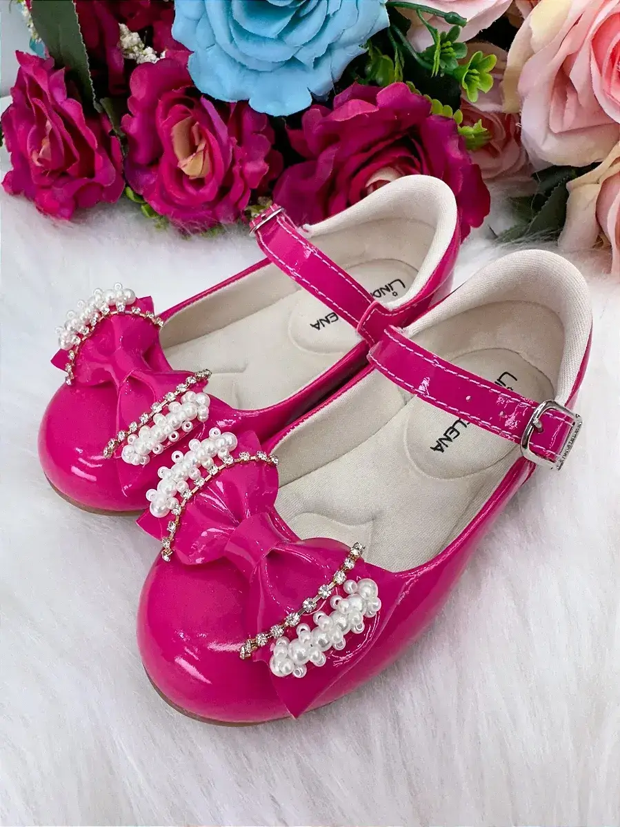 Sapatilha pink perolas neide