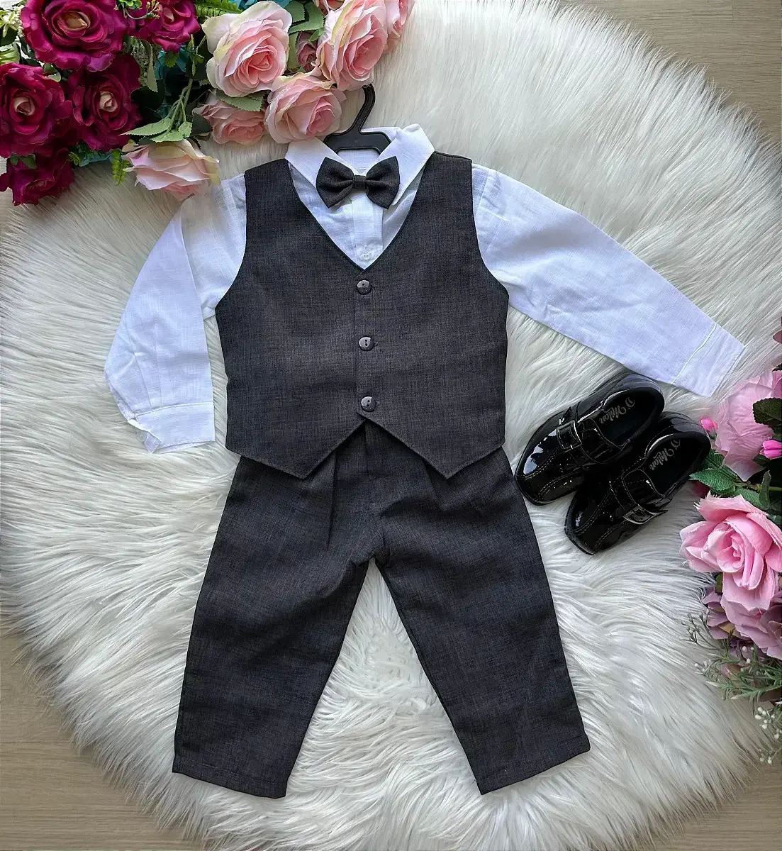 Conjunto colete alfaiataria preto