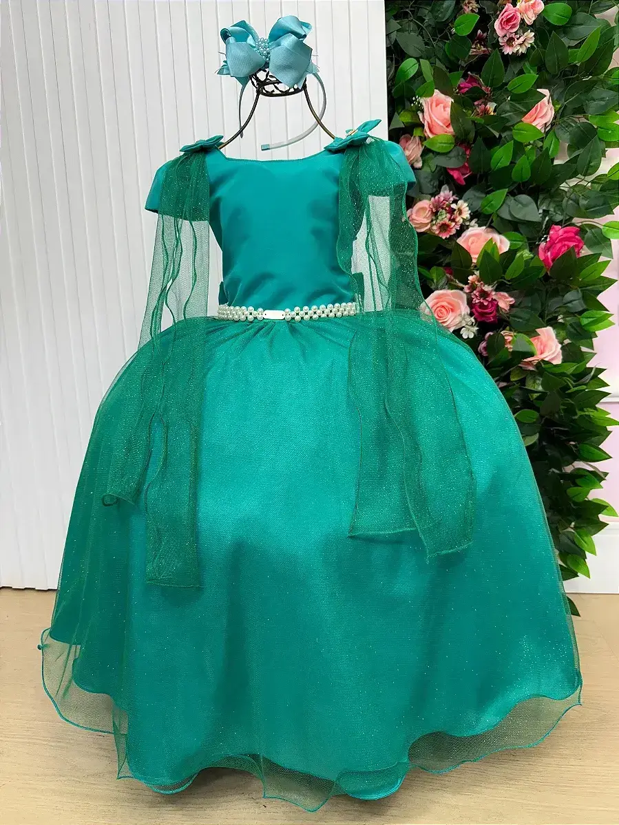 Vestido longo diamante verde jade, foto 3