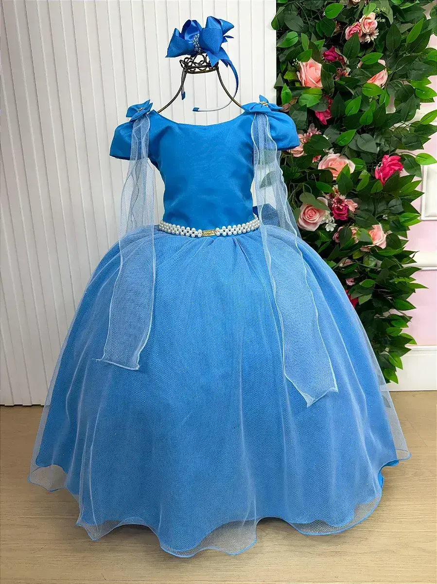 Vestido longo diamante azul serenity, foto 2