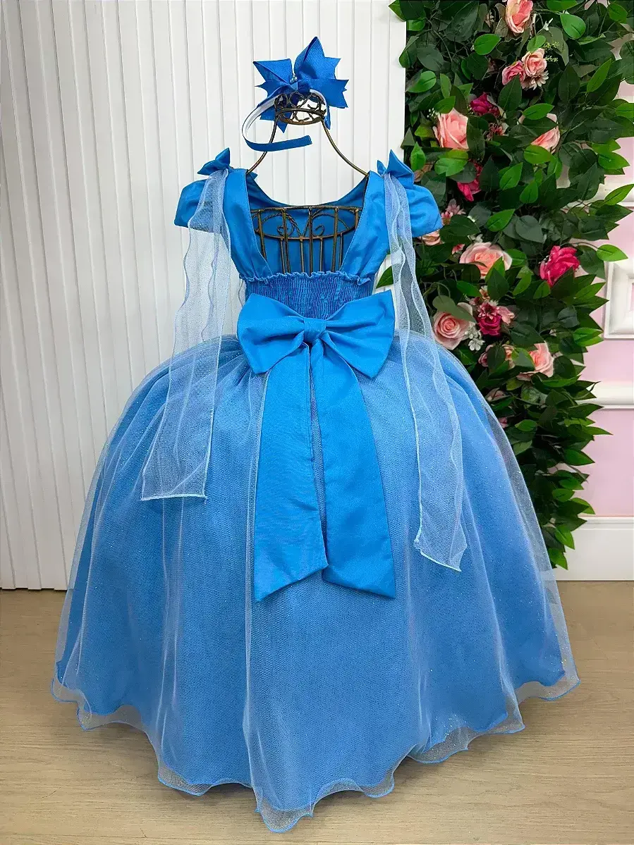 Vestido longo diamante azul serenity, foto 5