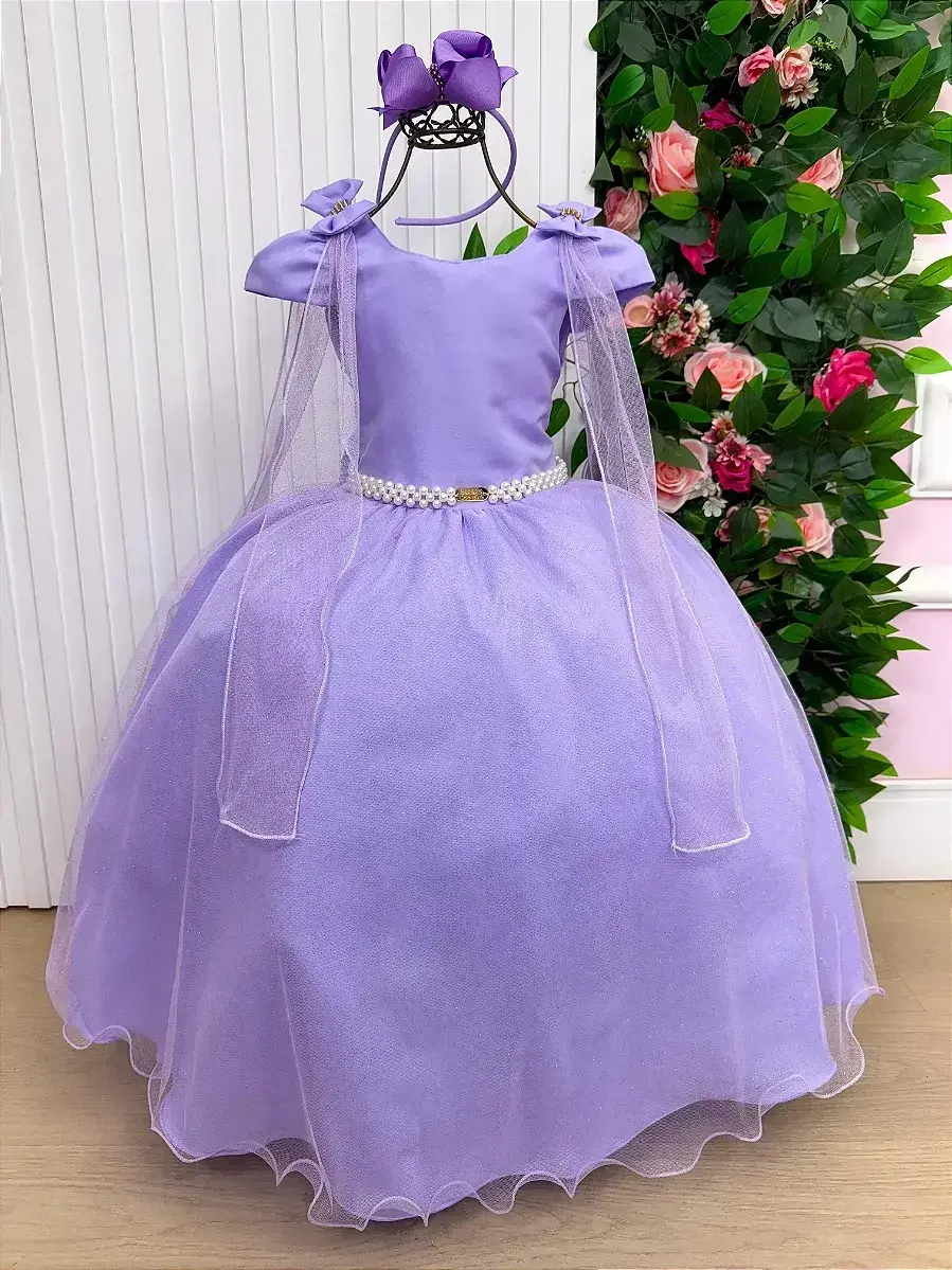 Vestido longo diamante lilas, foto 2