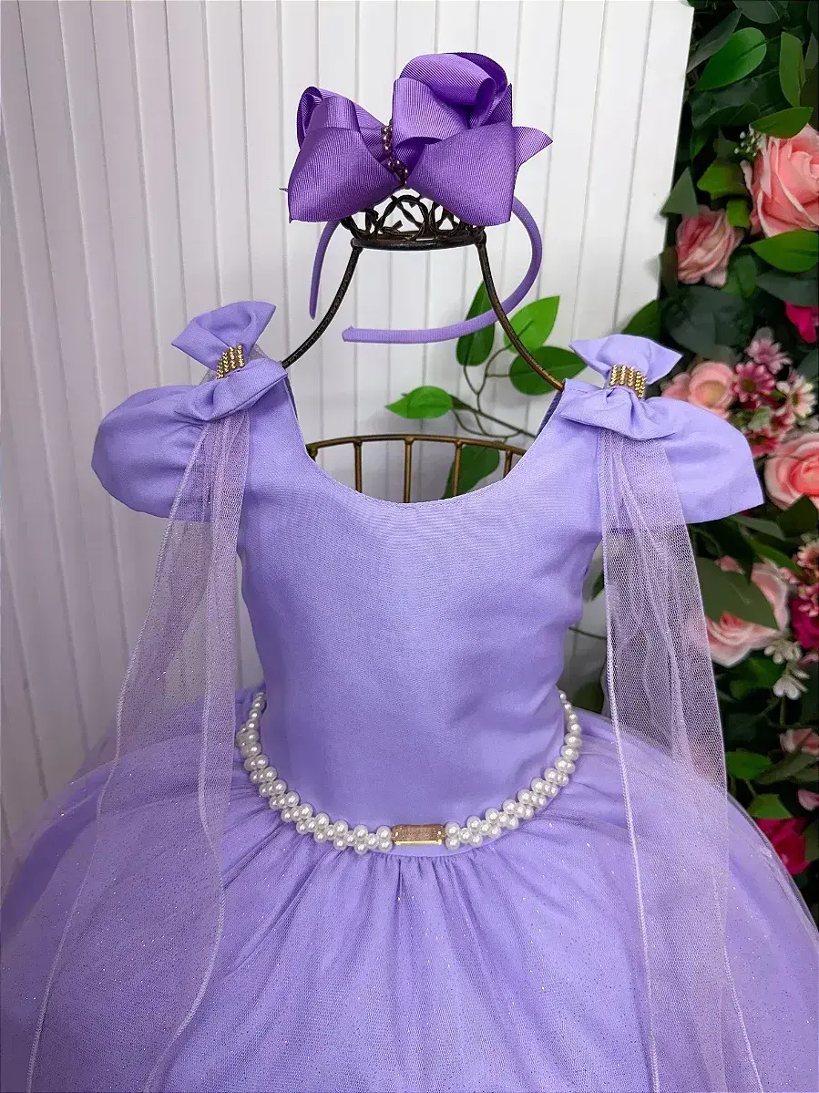 Vestido longo diamante lilas, foto 5