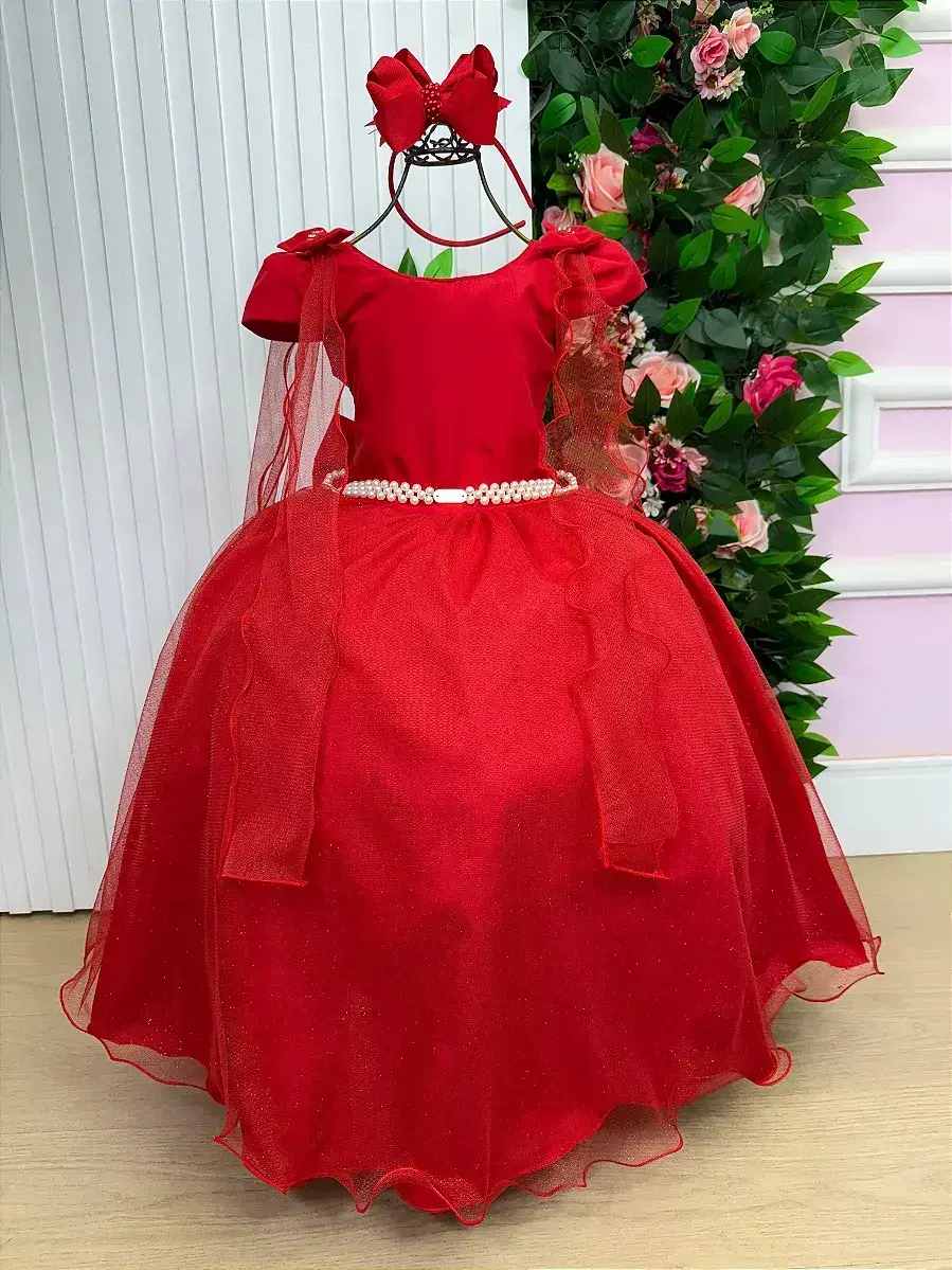 Vestido longo diamante vermelho, foto 2