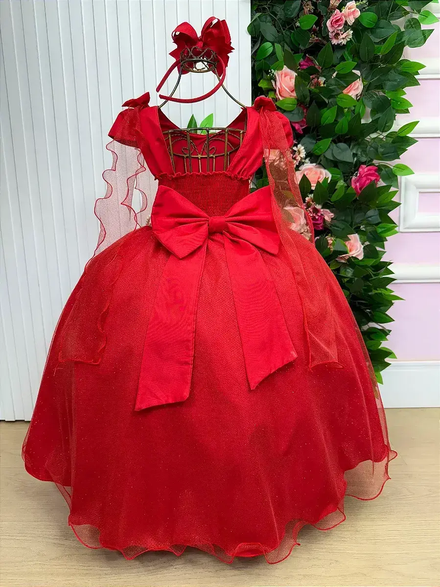 Vestido longo diamante vermelho, foto 6